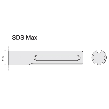 SDS Max Wide Chisel 75mm x 300mm Toolpak 